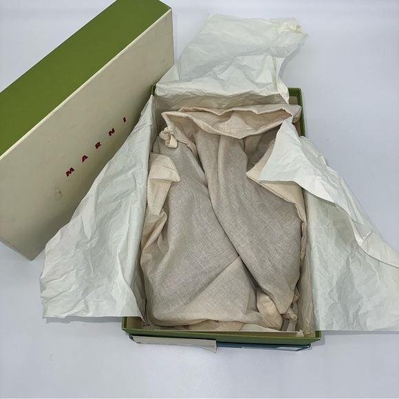 MARNI FUSSBETT SABOT HEELS IN ECLIPSE - LONG HAIR CALF SKIN - Picture 7 of 9